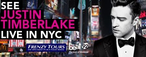 SEE JUSTIN TIMBERLAKE LIVE IN NYC WITH FRENZY TOURS