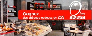 25$ � gagner chez Olive & Papaye