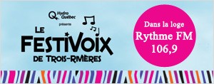 Spectacle du Festivoix dans la loge Rythme FM-106,9