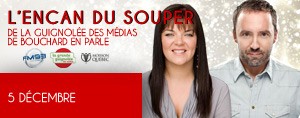 L'encan du souper de la Guignolée des médias de Bouchard en parle