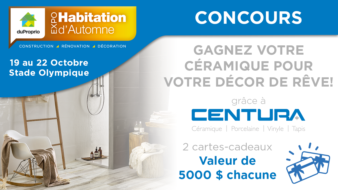 Gagnez votre céramique pour votre décor de rêve!