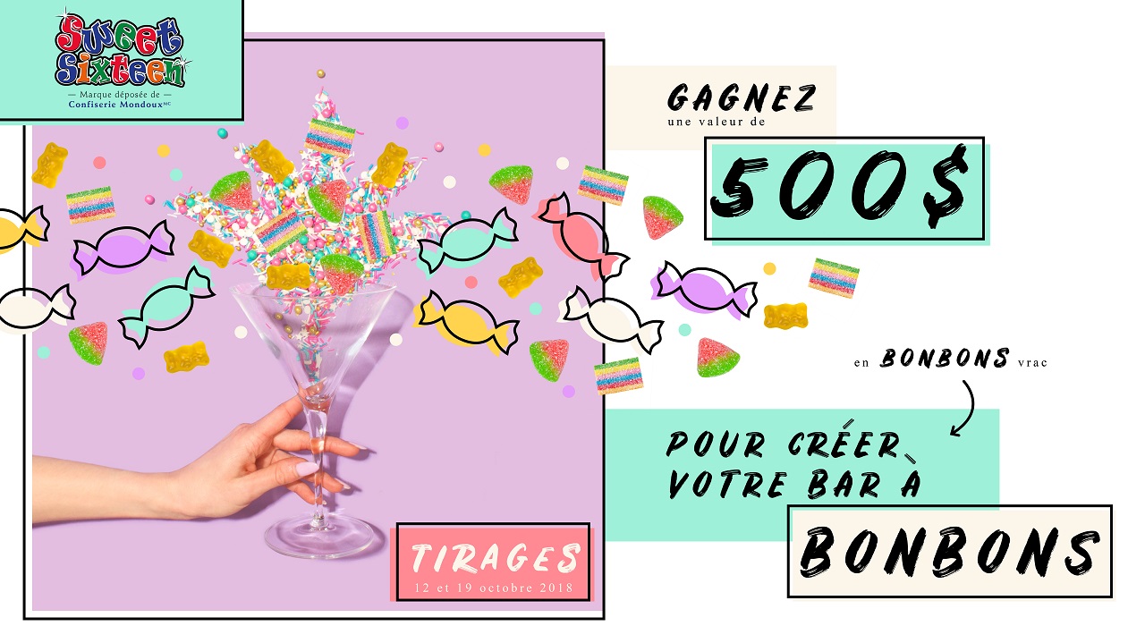 Faites le plein de bonbons avec Sweet Sixteen
