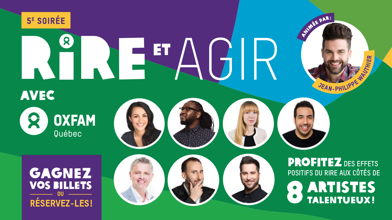 Assistez à la soirée d'humour d'Oxfam-Québec!